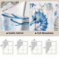 thumbnail image 2 of Seahorse Coastal Kitchen Window Curtains, Swag Curtains Valance for Bedroom Living Room Bathroom, Summer Beach Starfish Coral Nautical Rod Pocket Window Curtain Block Drapes 2 Panels 28"x36", 2 of 7