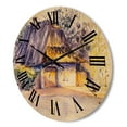 thumbnail image 3 of Designart 'Old Wooden White House In Country Side Village During Afternoon Glow' Traditional Wood Wall Clock, 3 of 5