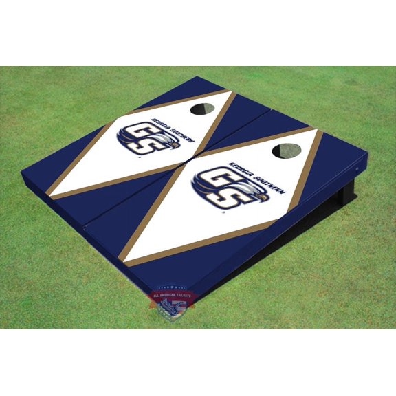 Georgia Southern University "GS" White And Blue Matching Diamond Cornhole Boards