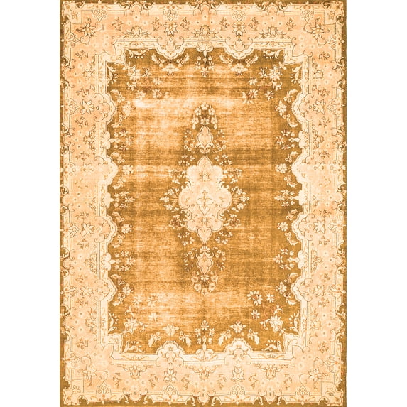 Ahgly Company Indoor Rectangle Persian Orange Traditional Area Rugs, 3' x 5'