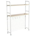thumbnail image 2 of golytefs 2 Tier Wooden Desk Organiser Shelf with Grid Panel Display Shelf for Home Office, 2 of 9