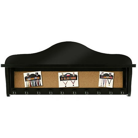 Pinnacle Frame Cork Ledge with Pegs, Black