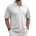 thumbnail image 2 of Mens Polo Shirts Short Sleeve Quick Dry Collared Shirt Lightweight Work Shirts with 3 Buttons 3XL, 2 of 4