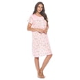 thumbnail image 2 of Casual Nights Women's Short Sleeve Nightgown Lace V-Neck Sleepshirt Night Dress, 2 of 5