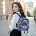 thumbnail image 6 of FORMRS Mini Backpack Purse for Women Travel Daypack Casual Shoulder Bag, Beautiful Floral Moon, 6 of 7