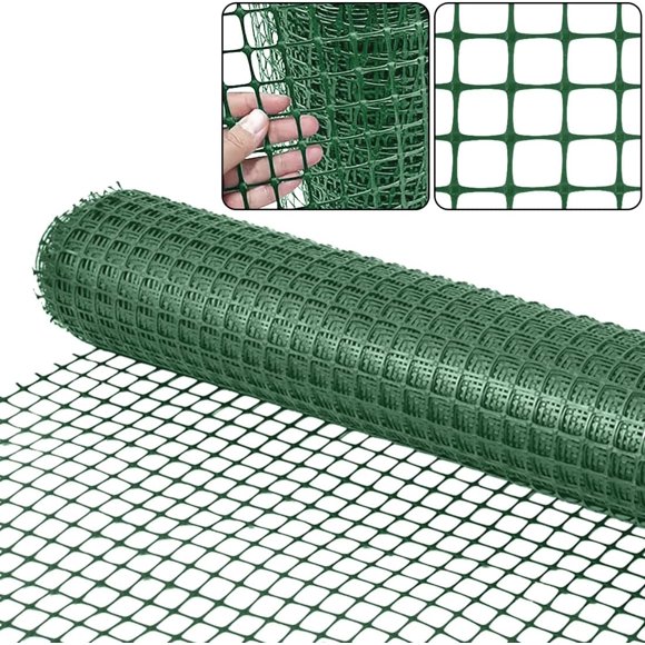 Garden Fence Animal Barrier Plastic Snow Fencing [Heavy Duty] xm Netting Temporary Pool Fence Construction Fencing Reusable Fence for Yard Vegetable Poultry Rabbit Chicken Dog-
