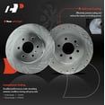 thumbnail image 4 of A-Premium 11.81 inch (300mm) Rear Drilled and Slotted Disc Brake Rotors + Ceramic Pads Kit Compatible with Select Chevrolet, Buick and Pontiac Models - Terraza, Uplander, Montana, 6-PC Set, 4 of 9