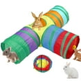 Rabbit Tunnels & Tubes Collapsible 3 Way Tunnel Bunny Hideout Small