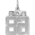 thumbnail image 4 of Sterling Silver Rhodium-Plated Diamond-Cut #68 Charm (20 X 14) Made In United States qsn68, 4 of 5