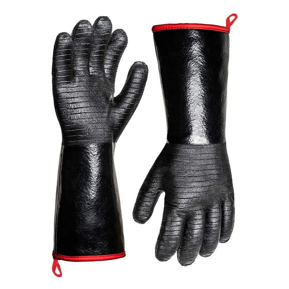 Extreme Heat Resistant Gloves for Grill BBQ, Waterproof Long Sleeve Pit Grill Gloves for Fryer, Baking, Oven,Smoker（14-Inch ）
