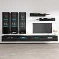 thumbnail image 5 of Meble Furniture Fly E3 35TV Wall Mounted Floating Modern Entertainment Center Black, 5 of 5
