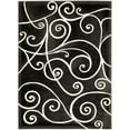 thumbnail image 2 of HR HANCRAFT RUGS HR Gray, Black, Ivory and Multi Modern Area Rugs-Abstract with Wavy Swirls -Shed Free 8' x 10', 2 of 5