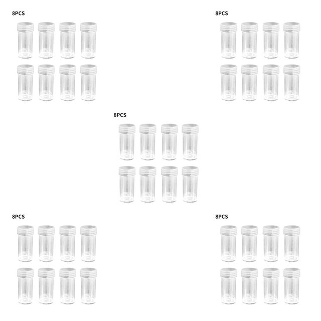Inteprter 24 Uds. De botellas de almacenamiento de diamantes 5d, caja de accesorios Diy, contenedores redondos de plástico para joyas, organizadores de Type4 NO4 Inteprter CBP170825