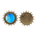 thumbnail image 1 of Azul amarillo estrellas oscuro cielo de la noche Pin de gancho de metal vintage con forma de sol Unbranded M, 1 of 3