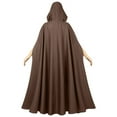 thumbnail image 4 of SEAOPEN Cloak with Hood Women Renaissance Hooded Medieval Cloak Witch Robe Halloween Costume Open Front Witch Wizard Cape Coffee,Free Size, 4 of 4