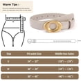 thumbnail image 7 of Women's Elegant Casual Genuine Leather Belt with Matte Oval Vintage Gold Buckle for Jeans Pants Dresses, 7 of 7