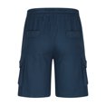 thumbnail image 7 of Men's Cargo Work Shorts Quick Dry Multi Pocket Loose Straight Casual Hiking Fishing Summer | AESTIVO,Navy M, 7 of 7