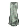 thumbnail image 4 of Summer Dresses for Women Boho Sleeveless Vintage Floral Flowy V Neck Tshirt Tank Sundress Beach Dress for Women 2024, 4 of 5