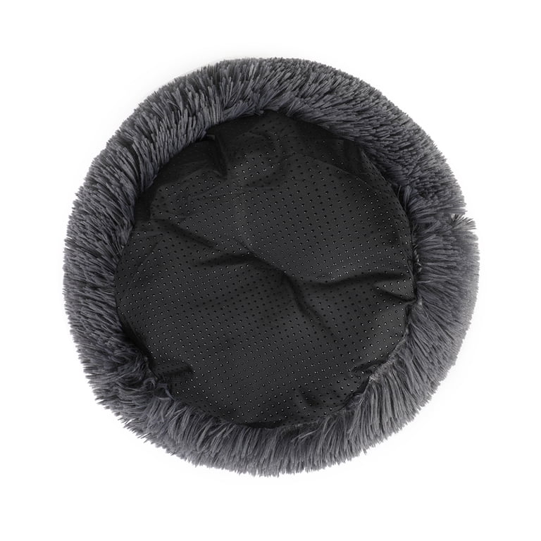 Lucky Monet Round Plush Pet Bed, 20"x20", Gray photo 6
