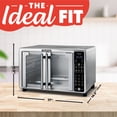 thumbnail image 4 of Open Box Gourmia French Door 6-Slice Digital Toaster Oven Air Fryer, 19 One-Touch Presets, 24L, Stainless Steel, 4 of 13