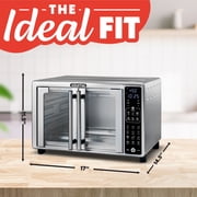 Gourmia French Door 6-Slice Digital Toaster Oven Air Fryer, 19 One-Touch Presets, 24L, Stainless Steel