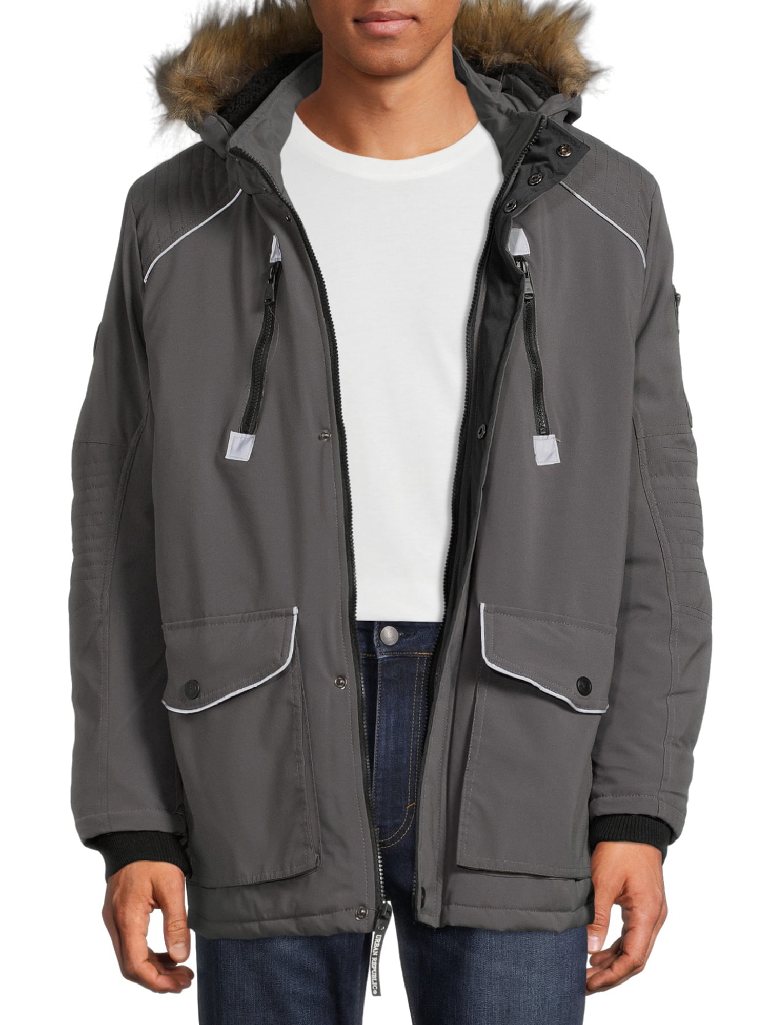 Mens Duke D555 Big Plus Size Padded Puffer Colour Block Winter Jacket Coat 