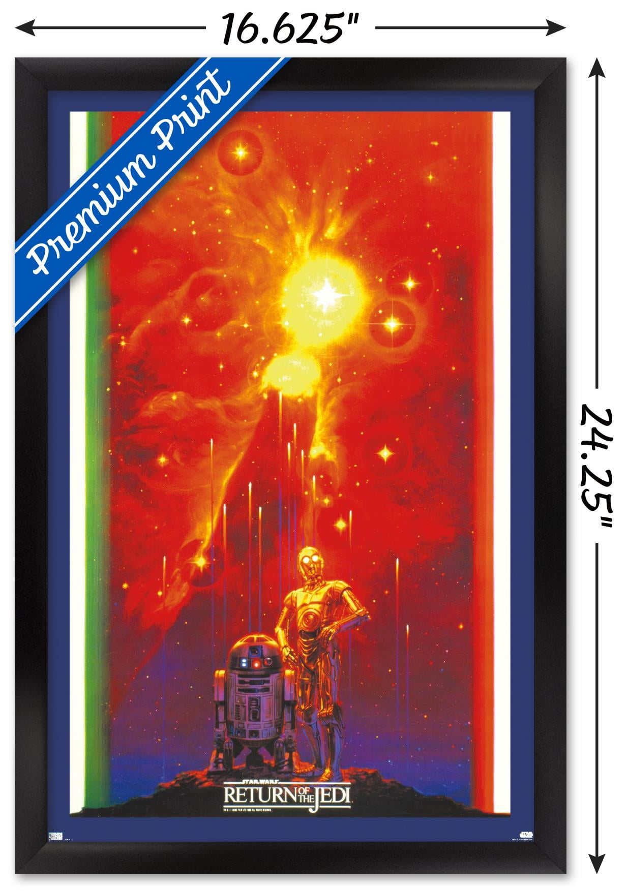 Star Wars: Return of the Jedi - Droid Celebration Wall Poster, 14.725" x 22.375" Framed