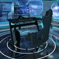 thumbnail image 3 of Gymax Gaming Desk Computer Studio Desk PC Table Z Shape Gamer Workstation w/Mousepad, 3 of 10