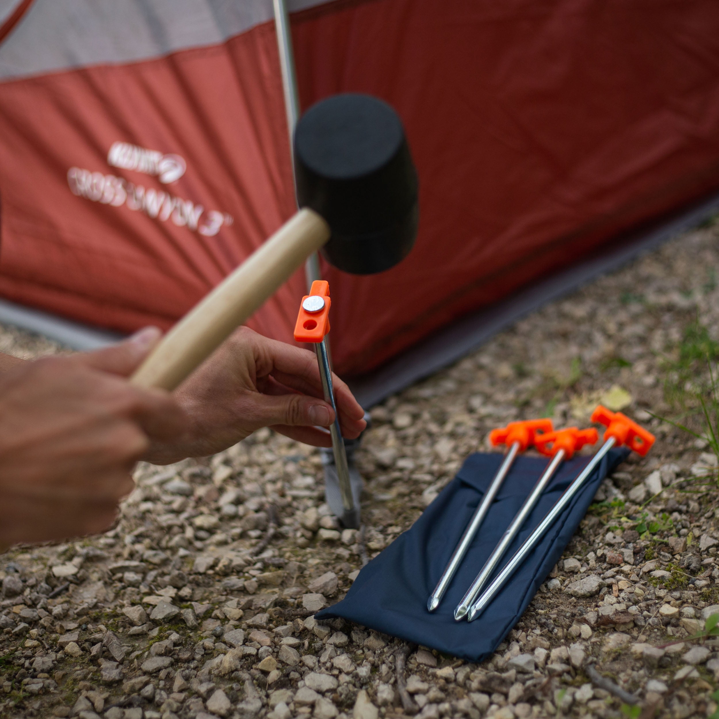 Coghlan's 10" Steel Nail Pegs,  Tent Stake For Hard Ground