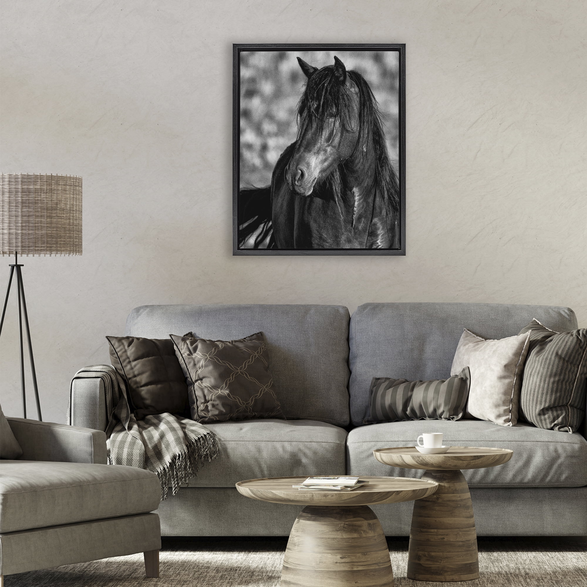 Stupell Industries Beauty In Black Black Framed Floater Canvas Wall Art, design by Tim West