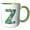 Green/White, variant on 3drose, Cute Green Four Leaf Clover Curly Cue Monogram Initial Z, 11oz Two-tone Blue Mug