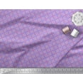 thumbnail image 2 of Soimoi Purple Cotton Duck Fabric Filigree Damask Print Fabric by the Yard 42 Inch Wide, 2 of 3