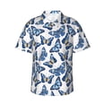 thumbnail image 2 of Picia Beautiful Butterflies Gentle Cotton Regular Fit Short Sleeve Casual Hawaiian Shirt for Men-3X-Large, 2 of 8