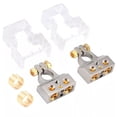 thumbnail image 1 of Riwcyla Car Battery Terminal Connectors 0248 Gauge AWG Positive Negative Battery Terminal Clamps Car Audio Modification Battery Heads with Shims Protector Cover 12,48V, 1 of 5