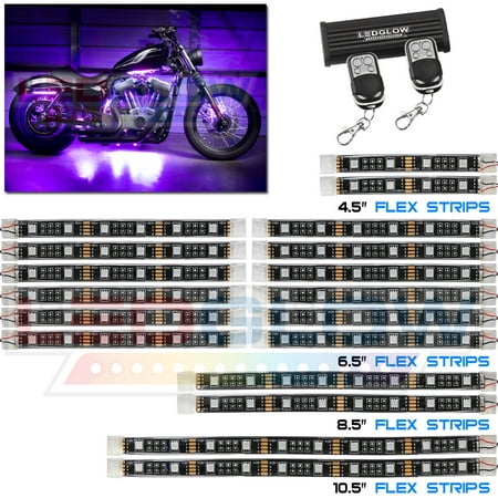 LEDGlow 18pc Advanced Purple SMD LED Motorcycle Light