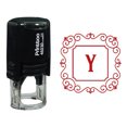 thumbnail image 1 of Printtoo Alphabet Y Monogram Initial Square Swirl Border Self Inking Rubber Stamp Office Stationary, 1 of 7