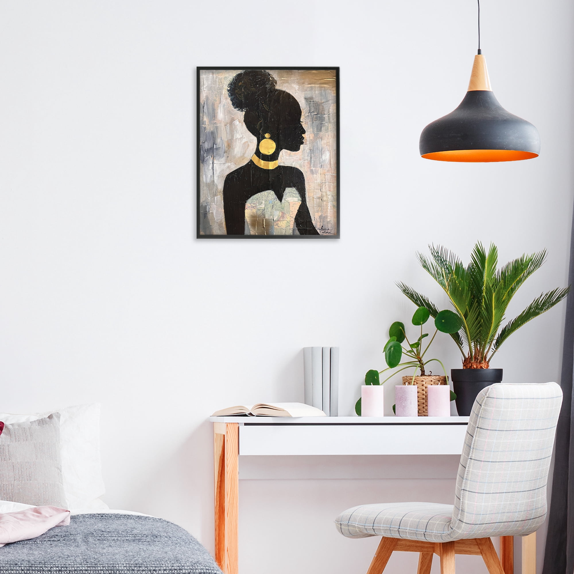 Stupell Industries Elegant Fashion Silhouette Black Framed Giclee Art, design by Lauren Luna