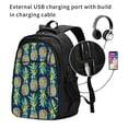 thumbnail image 2 of Wukai Colorful Pineapples Travel Laptop Backpack: Business Water-Resistant Bag with USB Charging Port, Ideal College Backpack for Men & Women, 2 of 6