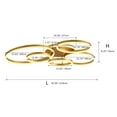 thumbnail image 4 of Aiwen 5-ring Shape Flush Mount Ceiling Lamp with 5 Integrated LED Lights, 4 of 8