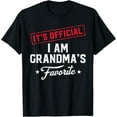 thumbnail image 1 of It's Official I'm Grandma's Favorite divertida Grandchild para hombre Camiseta | Camiseta casual de algodón, 1 of 7