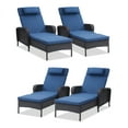 thumbnail image 4 of POCASSY Outdoor Wicker All Weather Chaise Reclining Lounges with Cushions (Set of 4), 4 of 8
