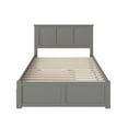 thumbnail image 6 of Madison Platform Bed with Flat Panel Foot Board and Twin Size Urban Trundle Bed in Multiple Colors and Sizes, 6 of 10
