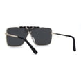 thumbnail image 2 of SA106 Luxury Rimless Oversize Shield 90s Fashion Sunglasses Gold Black, 2 of 4
