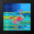 thumbnail image 2 of Ormsby, Anne 15x15 Black Modern Framed Museum Art Print Titled - Duo Flamingos, 2 of 5