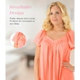 thumbnail image 2 of Exquisite Form Nylon Tricot Flutter Sleeve Short Knee Length Nightgown 30109, 2 of 5