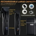 thumbnail image 3 of Professional Hair Clippers and Foil Shavers Set for Men, Cordless Rechargeable Barber Trimmers Kit, 3 of 7