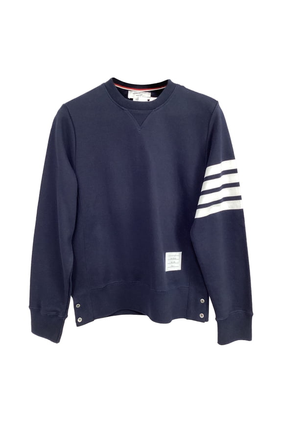 Pre-Owned Thom Browne 4-bar Stripe Sweatshirt in Navy Blue Cotton