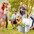 thumbnail image 6 of Drop in Ice Chest,304 Stainless Steel Drop in Cooler with Hinged Cover,Largh Capacity Outdoor Kitchen Ice Bar with Drain-pipe and Drain Plug Drop in for Cold Wine Beer, 6 of 7