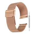 thumbnail image 1 of Correas de Reloj de Malla para Hombres y Mujeres, Correa de Reloj de Malla de Acero Inoxidable con Liberación Rápida y Herramientas (22mm, Rojo Rosa), 1 of 7