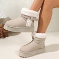 thumbnail image 6 of CAICJ98 Women’s Winter Boots Suede Mini Boots Warm Fuzzy Lined Ankle Boots Comfort Snow Boots for Women (Light Gray,Size 8), 6 of 9